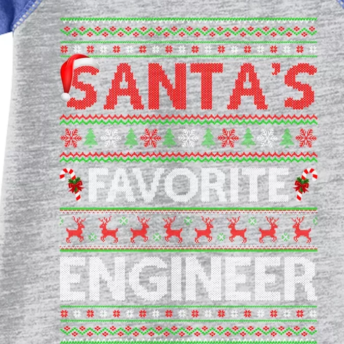 Ugly Xmas Lighting Santa's Favorite Engineer Christmas Gift Infant Baby Jersey Bodysuit