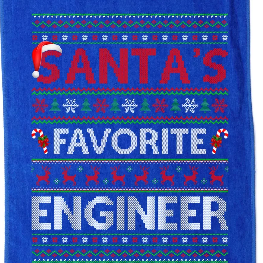 Ugly Xmas Lighting Santa's Favorite Engineer Christmas Gift Platinum Collection Golf Towel