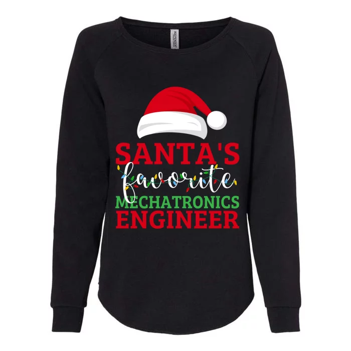 Ugly Xmas Matching SantaS Favorite Mechatronics Engineer Gift Womens California Wash Sweatshirt