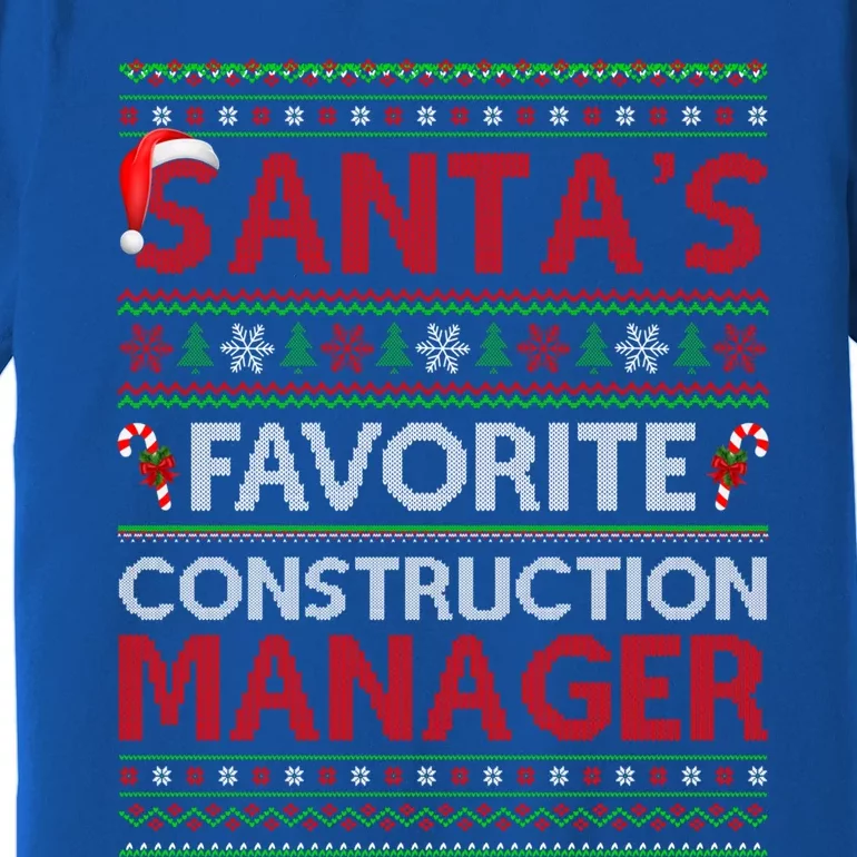 Ugly Xmas SantaS Favorite Construction Ager Christmas Meaningful Gift Premium T-Shirt