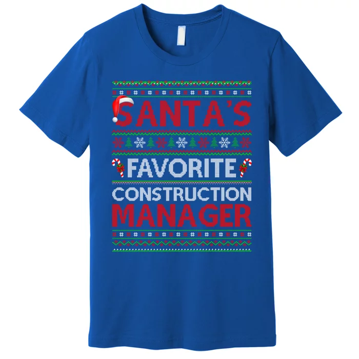 Ugly Xmas SantaS Favorite Construction Ager Christmas Meaningful Gift Premium T-Shirt