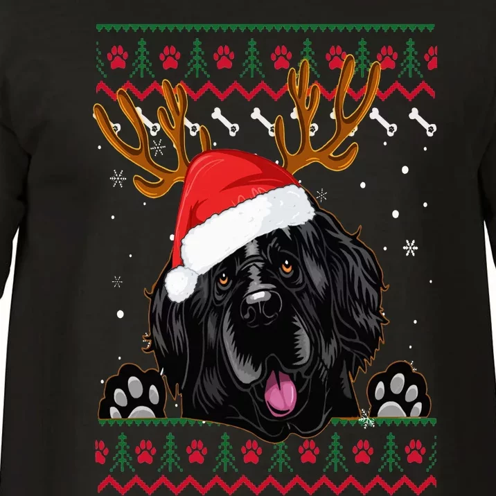 Ugly Xmas Sweater Santa Newfoundland Dog Christmas Tree Comfort Colors T-Shirt