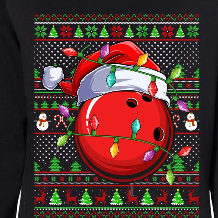 Ugly Xmas Sweater Style Lighting Bowling Christmas Great Gift Womens California Wash Sweatshirt