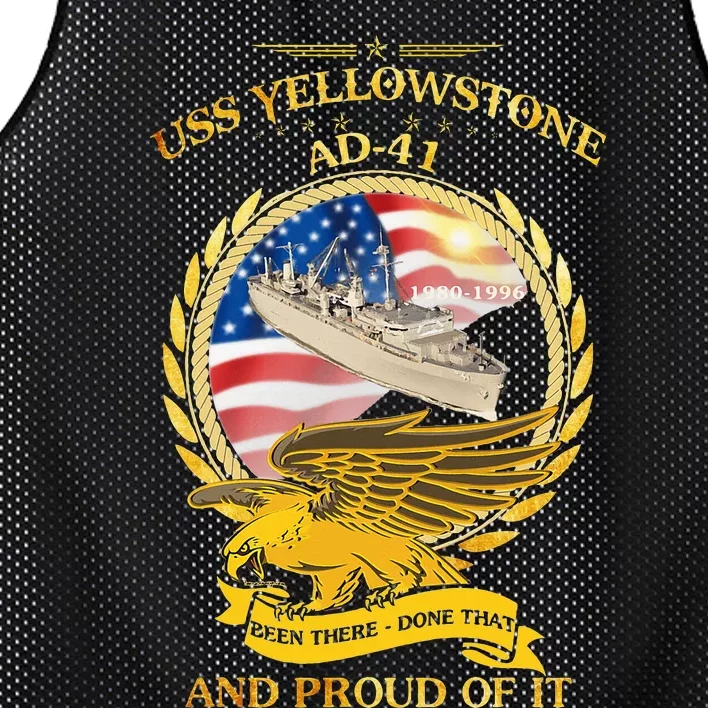 Uss Yellowstone (Ad41) 19801996 Mesh Reversible Basketball Jersey Tank