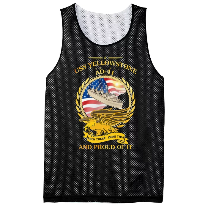 Uss Yellowstone (Ad41) 19801996 Mesh Reversible Basketball Jersey Tank