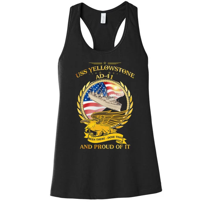 Uss Yellowstone (Ad41) 19801996 Women's Racerback Tank