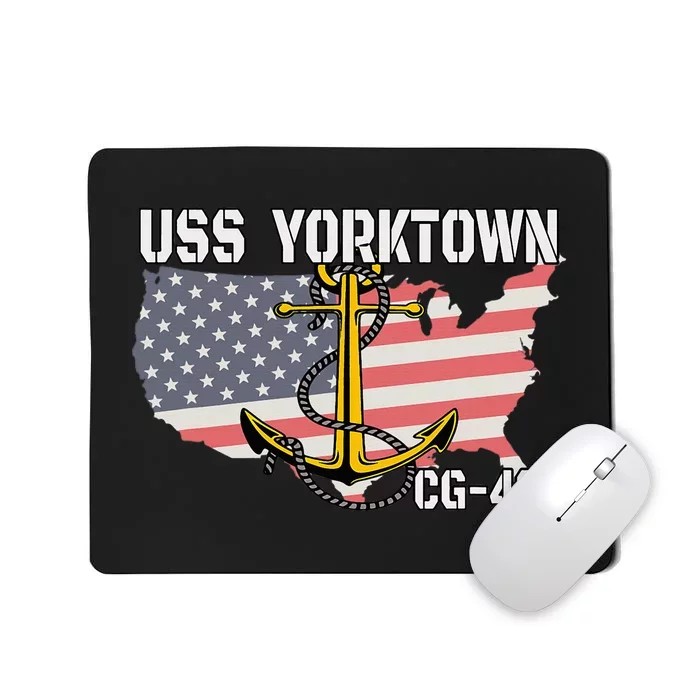 Uss Yorktown Cg48 Cruiser Veterans Day Father Grandpa Dad Mousepad