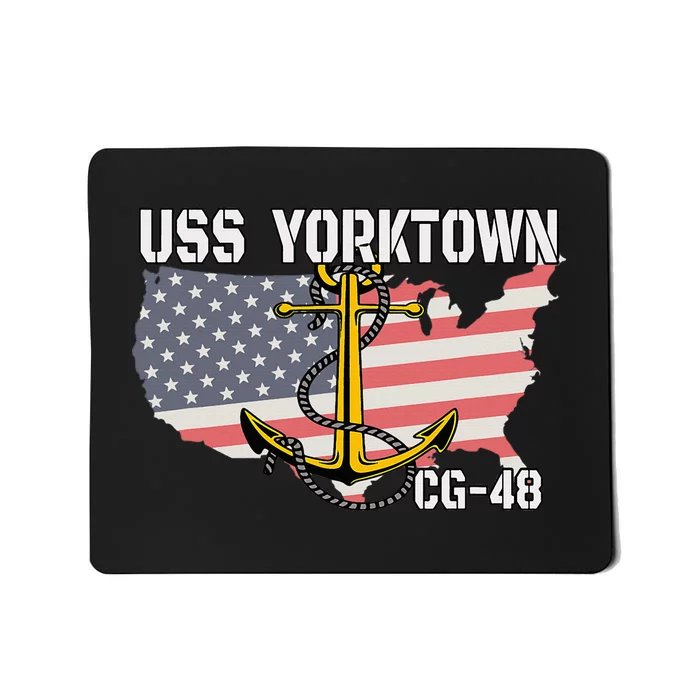 Uss Yorktown Cg48 Cruiser Veterans Day Father Grandpa Dad Mousepad