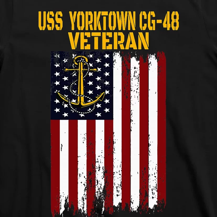 Uss Yorktown Cg48 Cruiser Veterans Day FatherS Day T-Shirt