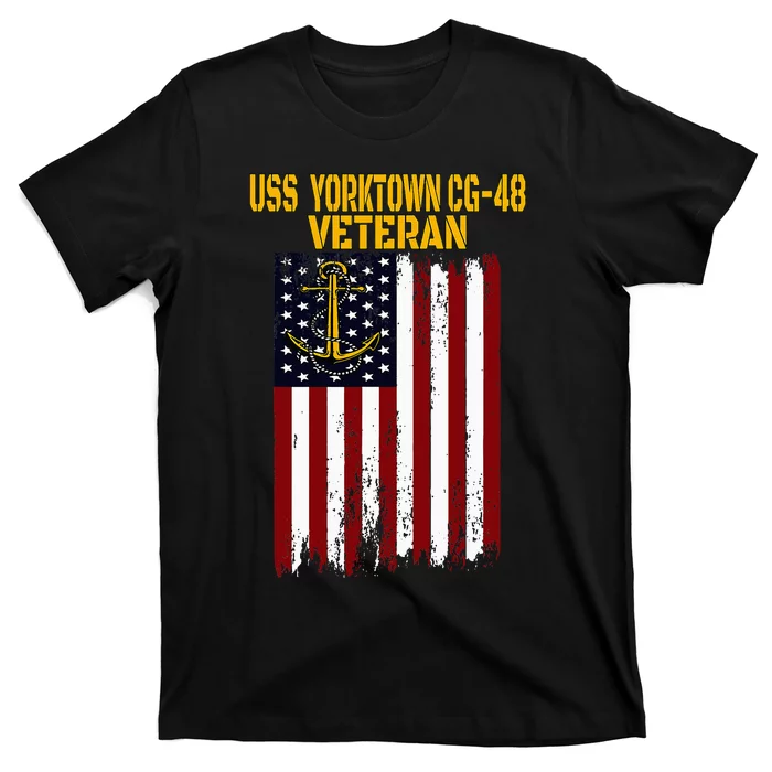 Uss Yorktown Cg48 Cruiser Veterans Day FatherS Day T-Shirt