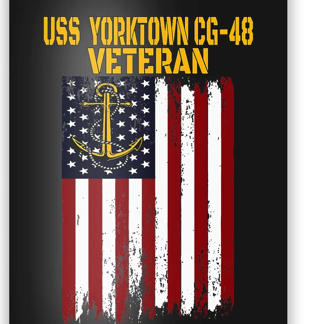 Uss Yorktown Cg48 Cruiser Veterans Day FatherS Day Poster