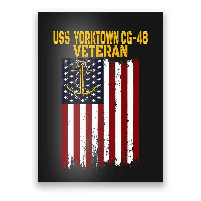 Uss Yorktown Cg48 Cruiser Veterans Day FatherS Day Poster