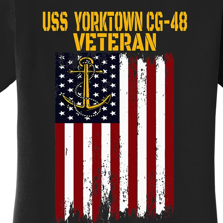 Uss Yorktown Cg48 Cruiser Veterans Day FatherS Day Women's T-Shirt