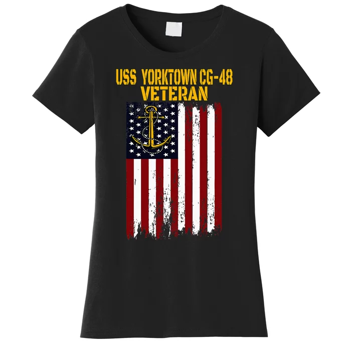 Uss Yorktown Cg48 Cruiser Veterans Day FatherS Day Women's T-Shirt