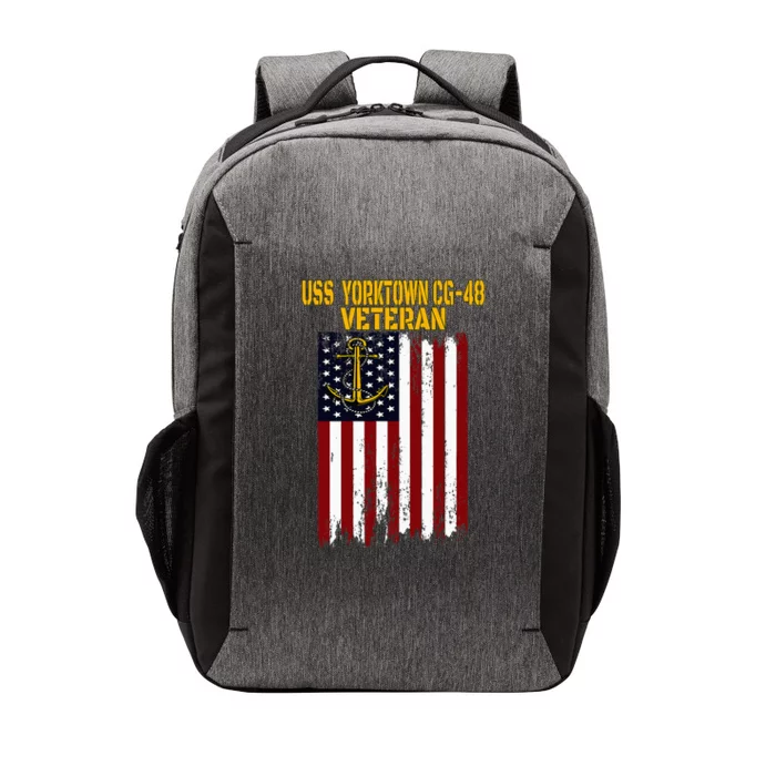 Uss Yorktown Cg48 Cruiser Veterans Day FatherS Day Vector Backpack