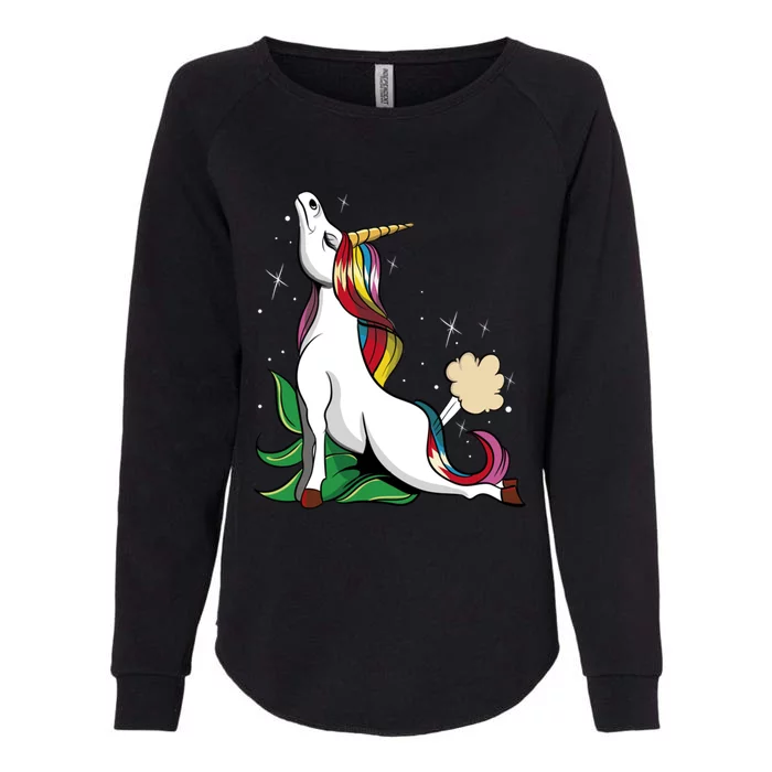 Unicorn Yoga Inhale Exhale Cobra Pose Farting Magical Yogi Gift Womens California Wash Sweatshirt