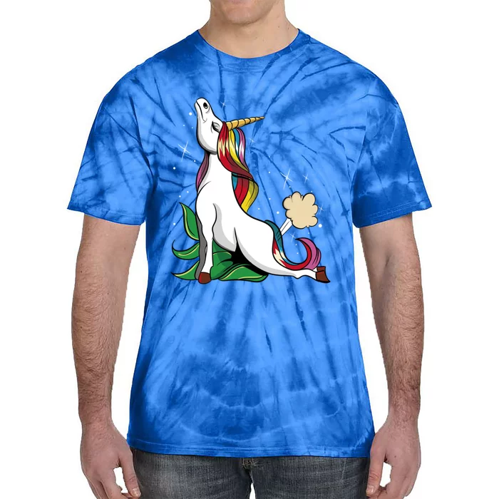 Unicorn Yoga Inhale Exhale Cobra Pose Farting Magical Yogi Gift Tie-Dye T-Shirt