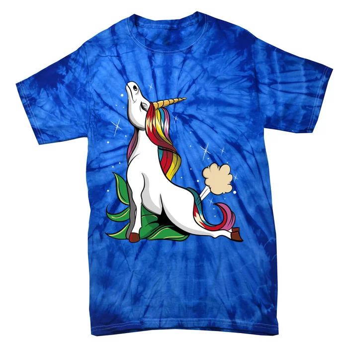 Unicorn Yoga Inhale Exhale Cobra Pose Farting Magical Yogi Gift Tie-Dye T-Shirt