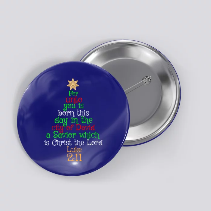 Unto You Is Born A Savior Christmas Christian Gift Meaningful Gift Button