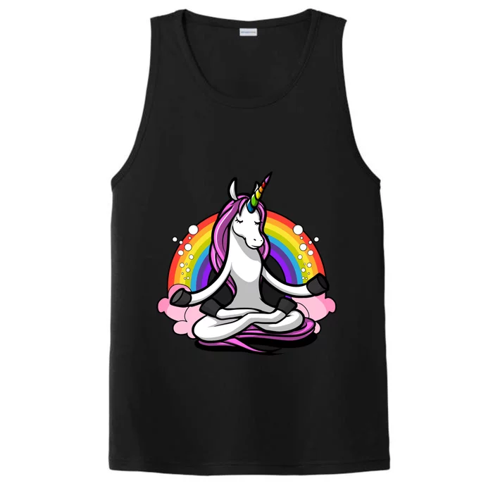 Unicorn Yoga Meditation Magical Zen Rainbow Meaningful Gift Performance Tank