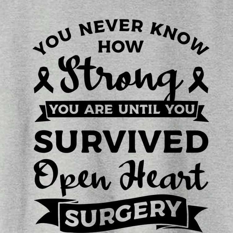 Until You Survived Open Heart Surgery Heart Awareness Gift Women's Crop Top Tee