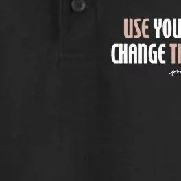 Use Your Voice Change The World Dry Zone Grid Performance Polo