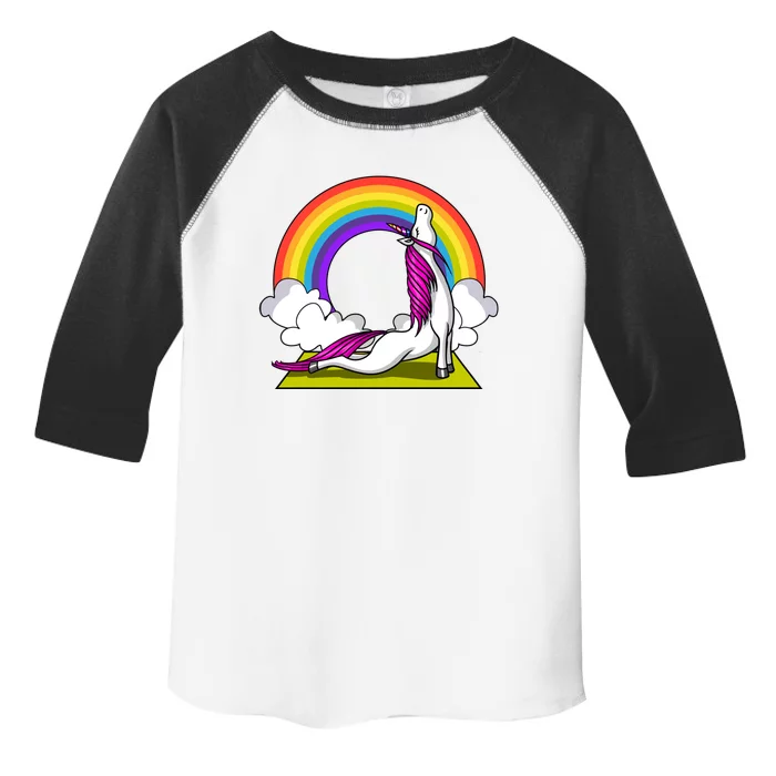 Unicorn Yoga Zen Magical Rainbow Fantasy Gift Toddler Fine Jersey T-Shirt