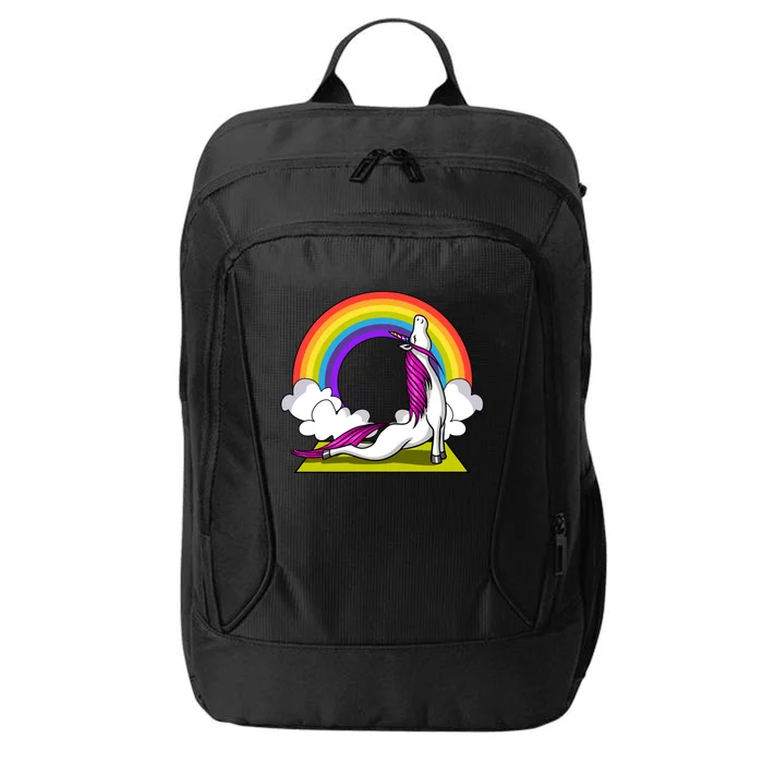 Unicorn Yoga Zen Magical Rainbow Fantasy Gift City Backpack