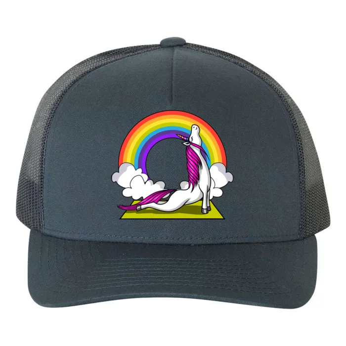 Unicorn Yoga Zen Magical Rainbow Fantasy Gift Yupoong Adult 5-Panel Trucker Hat