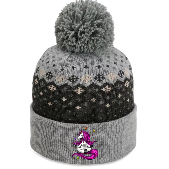 Unicorn Yoga Zen Meditation Spiritual Magical Gift The Baniff Cuffed Pom Beanie