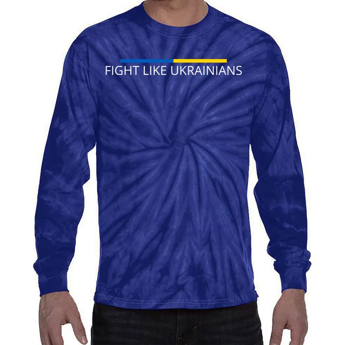 Ukrainian Zelensky Ukraine Army Green Fight Like Ukrainians Tie-Dye Long Sleeve Shirt