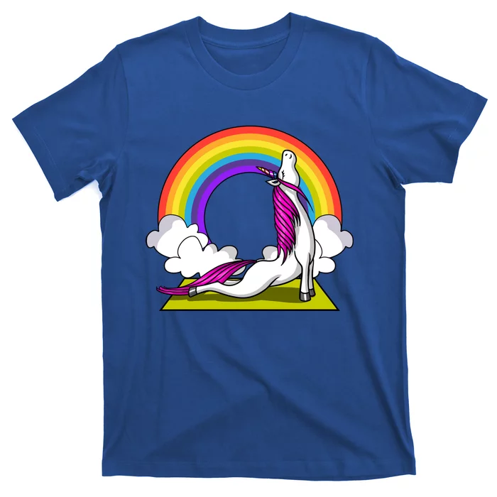 Unicorn Zen Yoga Workout Magical Rainbow Great Gift T-Shirt