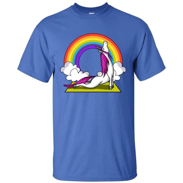 Unicorn Zen Yoga Workout Magical Rainbow Great Gift Tall T-Shirt