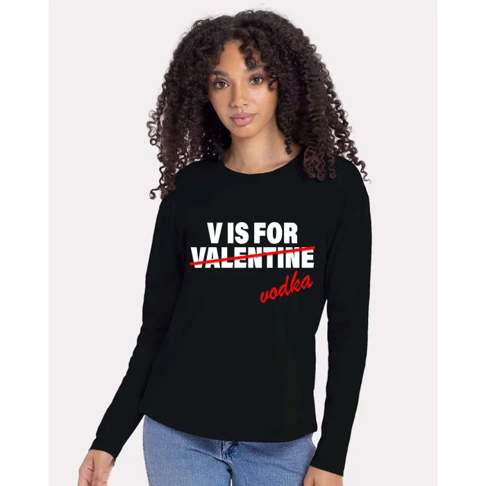 V Is For Val VODKA Womens Cotton Relaxed Long Sleeve T-Shirt