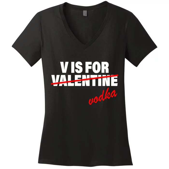 V Is For Val VODKA Women's V-Neck T-Shirt