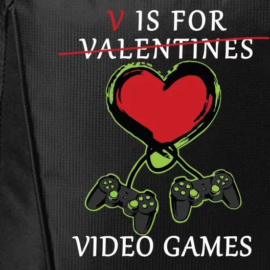 V Is For Video Games Anti Valentines City Backpack