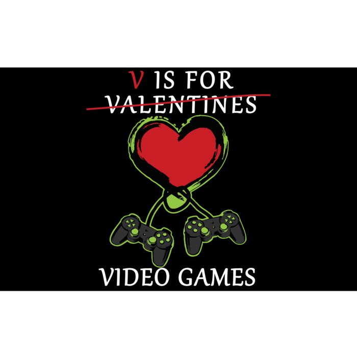 V Is For Video Games Anti Valentines Bumper Sticker