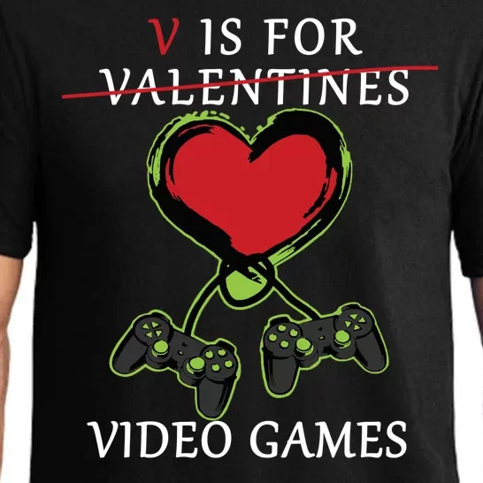 V Is For Video Games Anti Valentines Pajama Set