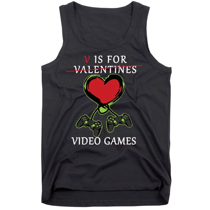 V Is For Video Games Anti Valentines Tank Top