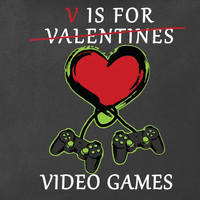 V Is For Video Games Anti Valentines Zip Tote Bag