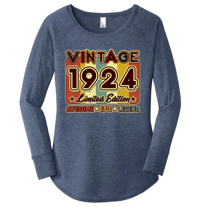 Vintage 1924 100th Birthday Limited Edition Awesome Epic Legend Women's Perfect Tri Tunic Long Sleeve Shirt