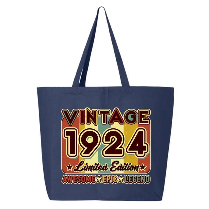 Vintage 1924 100th Birthday Limited Edition Awesome Epic Legend 25L Jumbo Tote