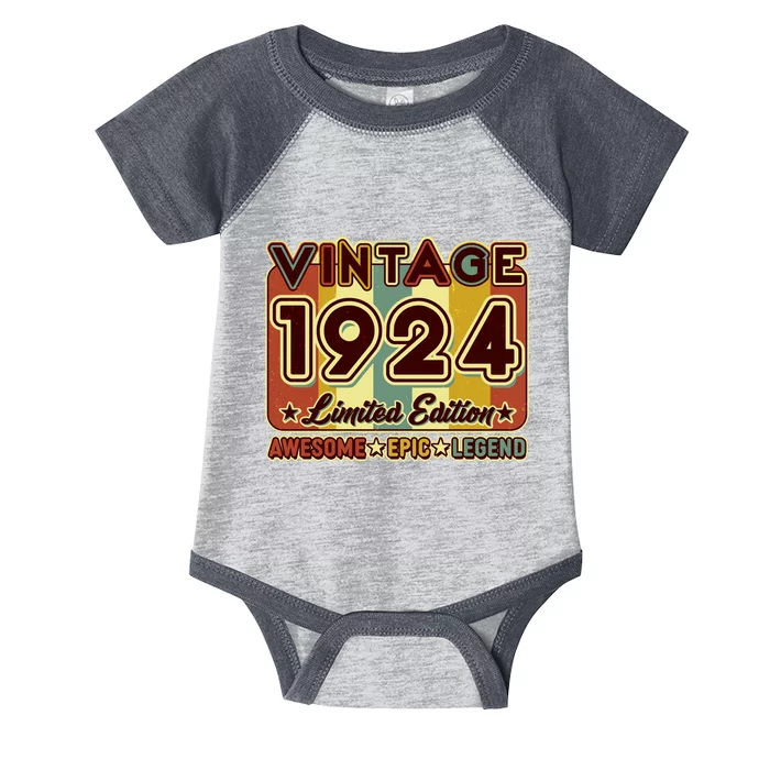 Vintage 1924 100th Birthday Limited Edition Awesome Epic Legend Infant Baby Jersey Bodysuit