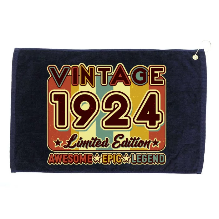 Vintage 1924 100th Birthday Limited Edition Awesome Epic Legend Grommeted Golf Towel