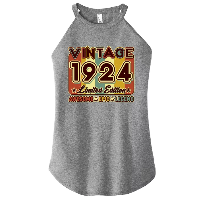 Vintage 1924 100th Birthday Limited Edition Awesome Epic Legend Women’s Perfect Tri Rocker Tank