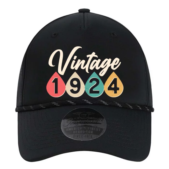 Vintage 1924 100th Birthday Retro Teardrop Design Performance The Dyno Cap