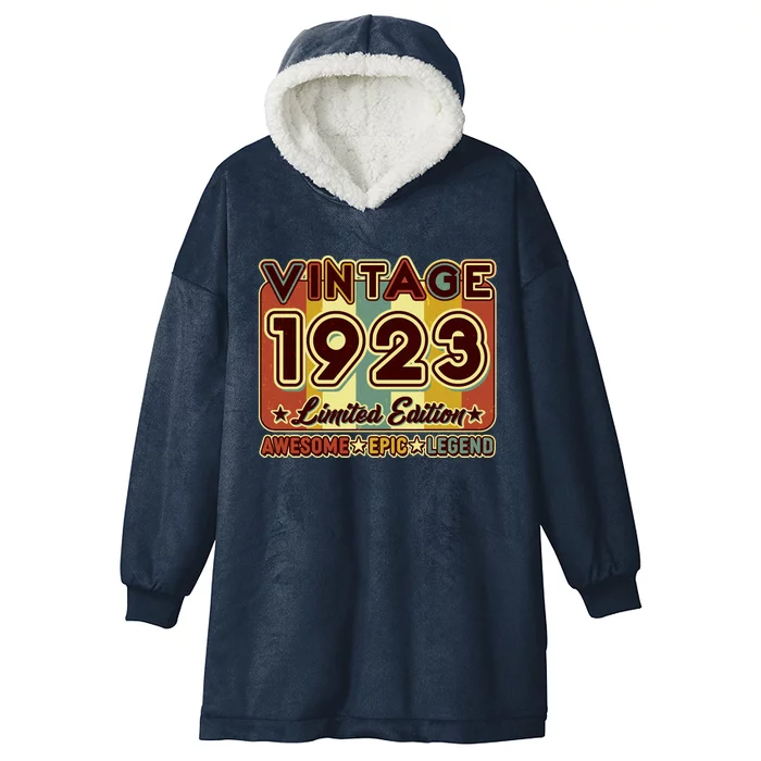 Vintage 1923 100th Birthday Limited Edition Awesome Epic Legend Hooded Wearable Blanket