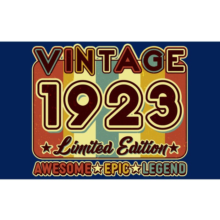 Vintage 1923 100th Birthday Limited Edition Awesome Epic Legend Bumper Sticker