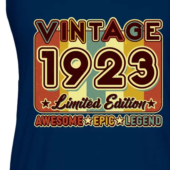 Vintage 1923 100th Birthday Limited Edition Awesome Epic Legend Ladies Essential Flowy Tank