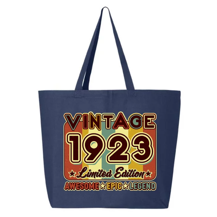 Vintage 1923 100th Birthday Limited Edition Awesome Epic Legend 25L Jumbo Tote